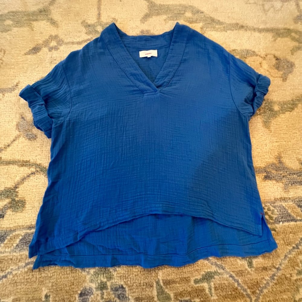 Xirena Blue Cotton Top